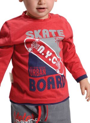 Polera Bebé Niño Diseño Skate,hi-res