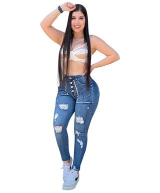 Jeans Skinny Destroyed Mujer Push Up,hi-res