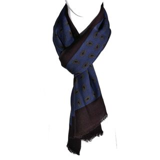 Bufanda de lana PH011 azul,hi-res