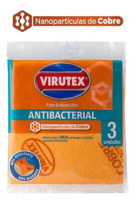 Paño Multiuso Ultra X3 Antibac Con Fibras De Cobre Virutex,hi-res