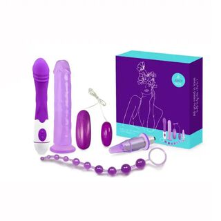 Set Vibrador Consolador Juguete Vaginal Anal, 5 En 1,hi-res