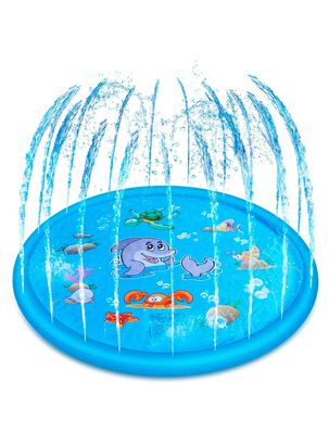 Alfombra inflable para lluvia de agua azul,hi-res