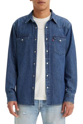 Camisa Hombre Regular Fit Jean Western Azul Levis 85745-0073,hi-res