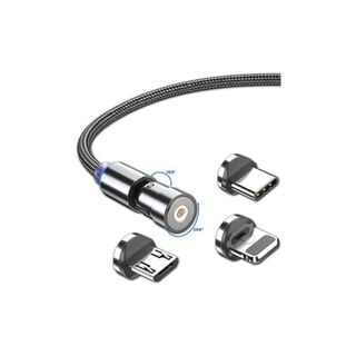 Cable Usb Magnetico 3 en 1 Lightning + micro + tipo c,hi-res