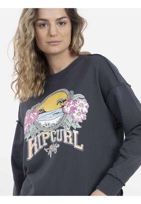 Poleron FLOWERS ON THE BEACH Mujer Gris Oscuro Rip Curl,hi-res