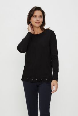 Sweater Liso 18102124009102 Ma Griffe Negro,hi-res