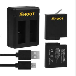 Cargador Doble + 2 Batería GoPro Hero 5 6 7 8 - SHOOT,hi-res