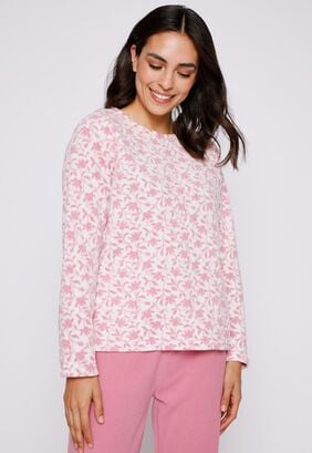 Pijama Mujer Rosado Polar Liso Family Shop,hi-res