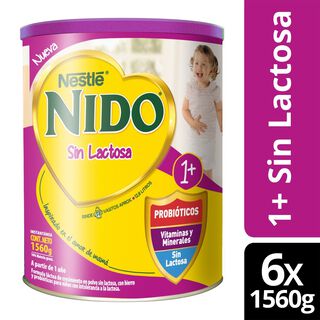 Fórmula Láctea NIDO® 1+ Sin Lactosa Tarro 1560g X6,hi-res