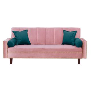 Futon Sofa Cama Vanguardia 200 x110 Rosa - Verde,hi-res