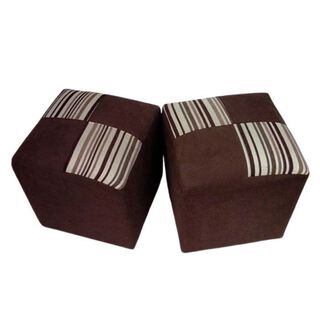 PACK 2 POUF LINO COMPOSE CHOCOLATE,hi-res