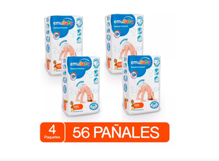 Pañales Emubaby Premium XXG X4 paquetes 56 pañales,hi-res