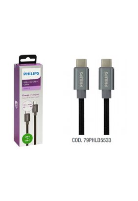 Cable USB-C a USB-C 1.2Mts Philips DLC5533C/97,hi-res