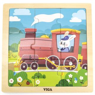 Juguete Madera Puzzle Tren 9 Pz,hi-res