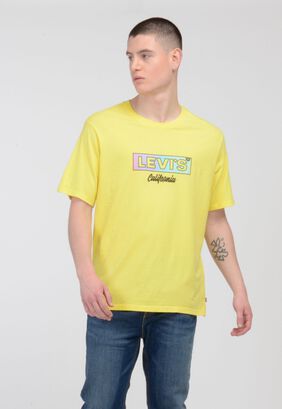 Polera Hombre Gráfica Amarilla con Logo Levis 16143-0604,hi-res