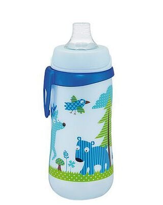 Jarro Botella Primera taza animales azul 330 ml Nip,hi-res