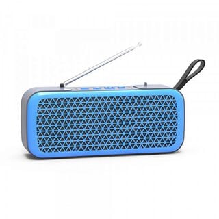 Parlante Bluetooth Portatil Solar Azul C81036,hi-res