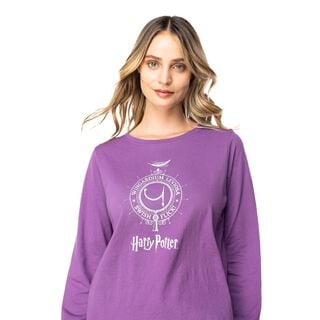 Pijama Largo Algodón Mujer Invierno Harry Potter C2 TOP,hi-res