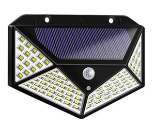 Foco Solar Led Exterior 100 Led Con Sensor De Movimiento ,hi-res