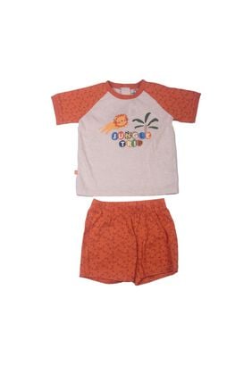 Pijama Bebe Niño Naranja Pillín,hi-res