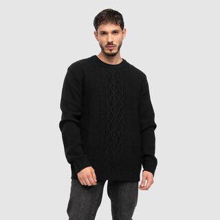 Sweater Mixed Braided  Black Bubba,hi-res