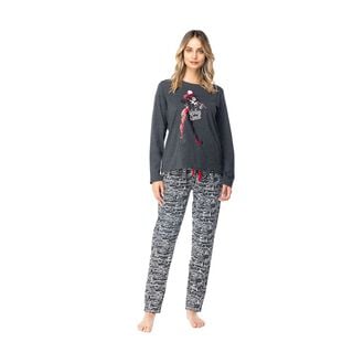 Pijama Largo Algodón Mujer Invierno DC C1 Top,hi-res