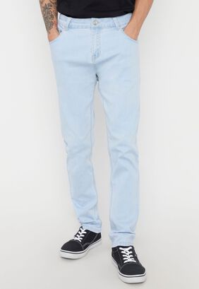 Jeans Hombre Fit Skinny Spandex Azul Claro Corona,hi-res