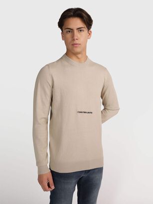 Sweater Institutional Essential Beige Calvin Klein,hi-res