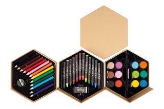 Set de lápices de colores y acuarela,hi-res
