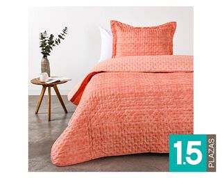 Quilt 1.5 plazas Dye coral American Family,hi-res
