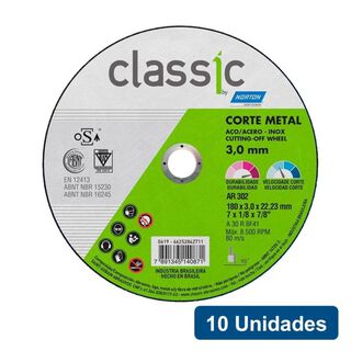 Disco De Corte Acero Inoxidable Classic 7''/180x3.0mm - 10un,hi-res