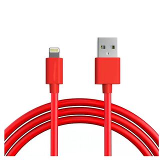 Cable USB a Lightning Carga y Sincronizacion 1mt Rojo Tecnolab,hi-res