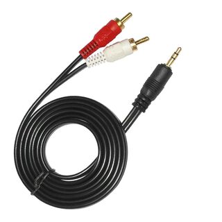 Cable Plug 3.5 a 2 RCA /3 Metros Datacom Pronobel,hi-res