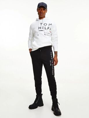 Joggers Branded Orgánic Cotton Negro Tommy Hilfiger,hi-res