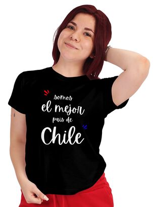 Polera mujer diseño Frases chilenas fiestas patrias D10,hi-res