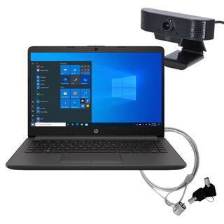 Notebook HP 240 G8 14" Intel Core i3-1115G4 8GB RAM + Cámara web E4U 1080p + Cable seguridad,hi-res