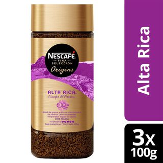 Café NESCAFÉ® FINA SELECCIÓN ORIGINS Alta Rica Frasco 100g Pack X3,hi-res