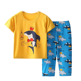 Conjunto Pijama Para Niños y Bebés de Algodón Manga Corta,hi-res
