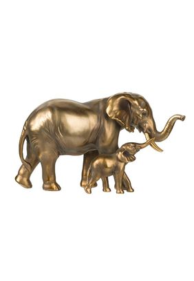 Escultura decorativa elefante mamá y bebé ,hi-res
