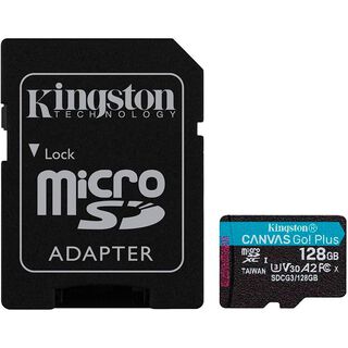 Tarjeta Memoria Kingston CanvasGo!PlusmicroSDXC 128GB c/adap,hi-res