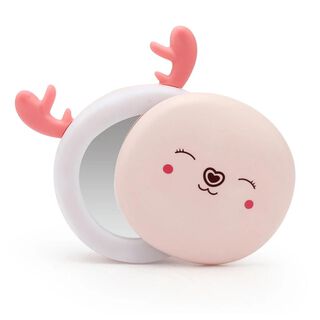 Mini Calentador De Manos 3 En 1 Espejo Maquillaje Recargable USB Rosa,hi-res