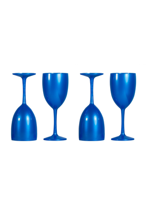Copas Vino Acrilico 295 ml - Pack 4 - Azul Perlado,hi-res