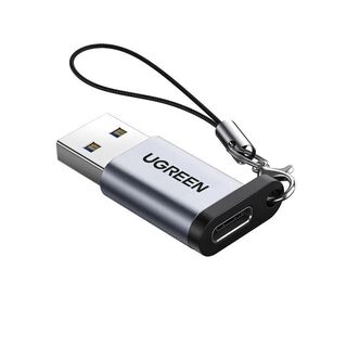 ADAPTADOR M/H USB-A 3.0 / IN USB-C 3.1 ALUMINIO SILVER UGREEN US276,hi-res