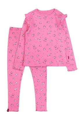 Pijama kids niña rib floral 324,hi-res