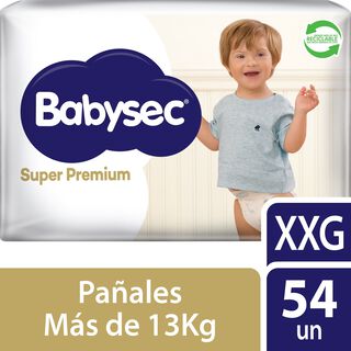 Pañales Bebé Babysec Super Premium Cuidado Total 54 Un Xxg,hi-res