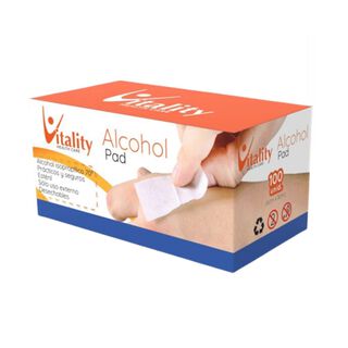 Alcohol Pad x 100 Unidades - Vitality,hi-res