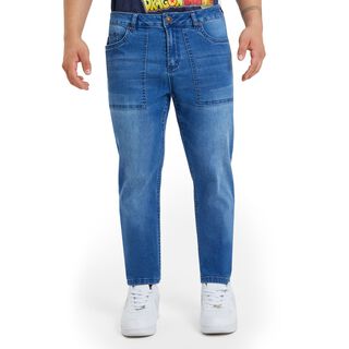 Jeans Skinny Cargo Azul Hombre,hi-res