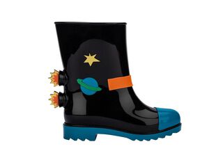 Bota Rain Boot + Fabula Infantil Azul Negro Mini Melissa,hi-res