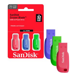 Triple Pack Pendrive SanDisk USB 32GB Cruzer Blade 150MB/s,hi-res