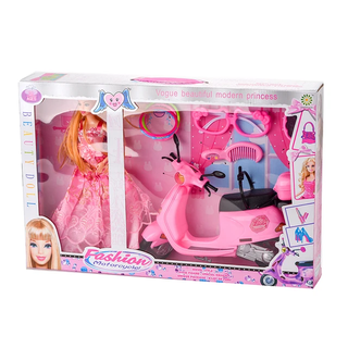 Muñeca Fashion y Moto Scooter de juguete con accesorios para Barbie,hi-res